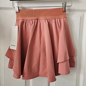 BNWT Lulu Lemon Cherry Tint Court Rival Skirt Athletic Tennis Skort Size 0